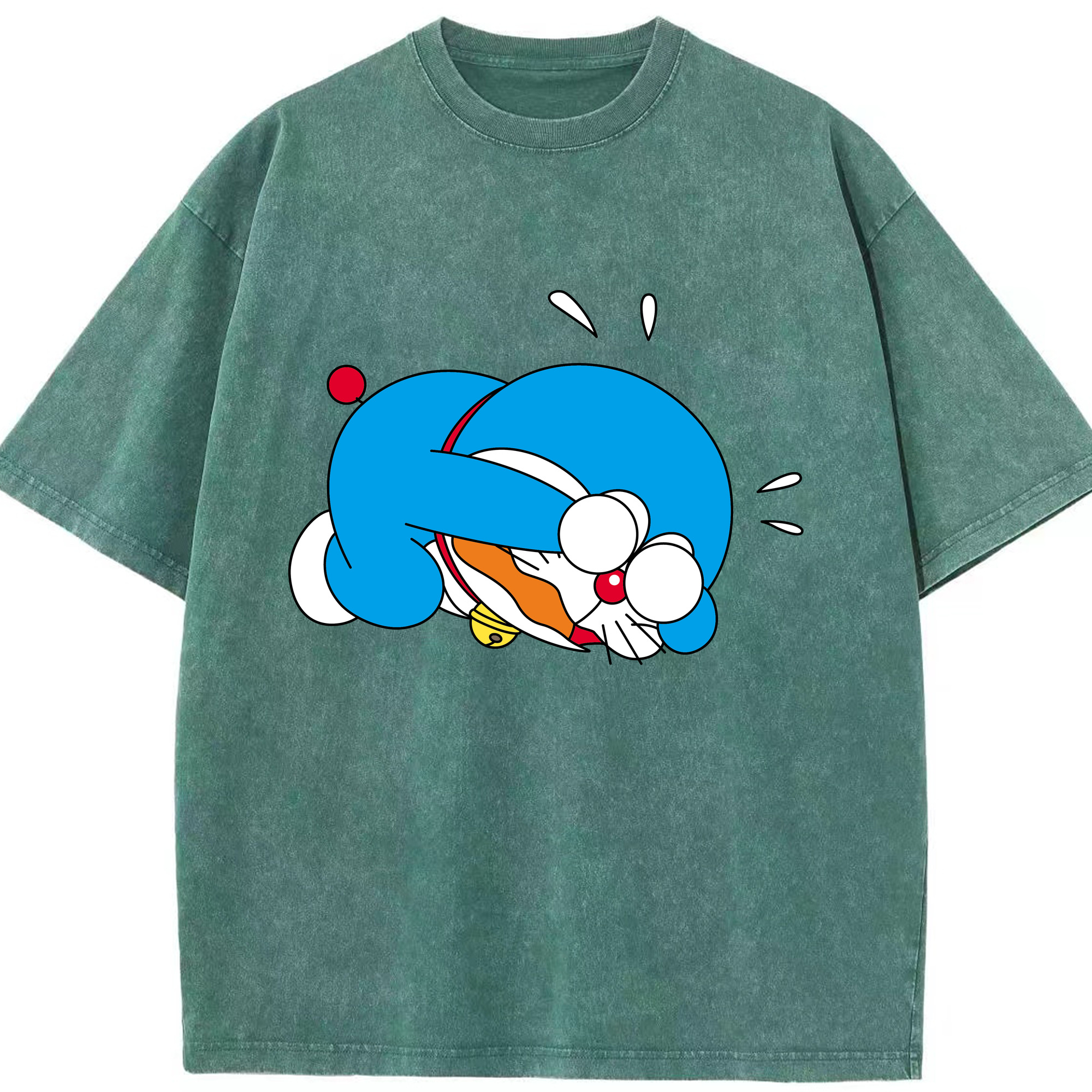 （画像用） ドラえもん Doraemon 綿100% ヴィンテージ風 半袖Tシャツ（フロントプリント）